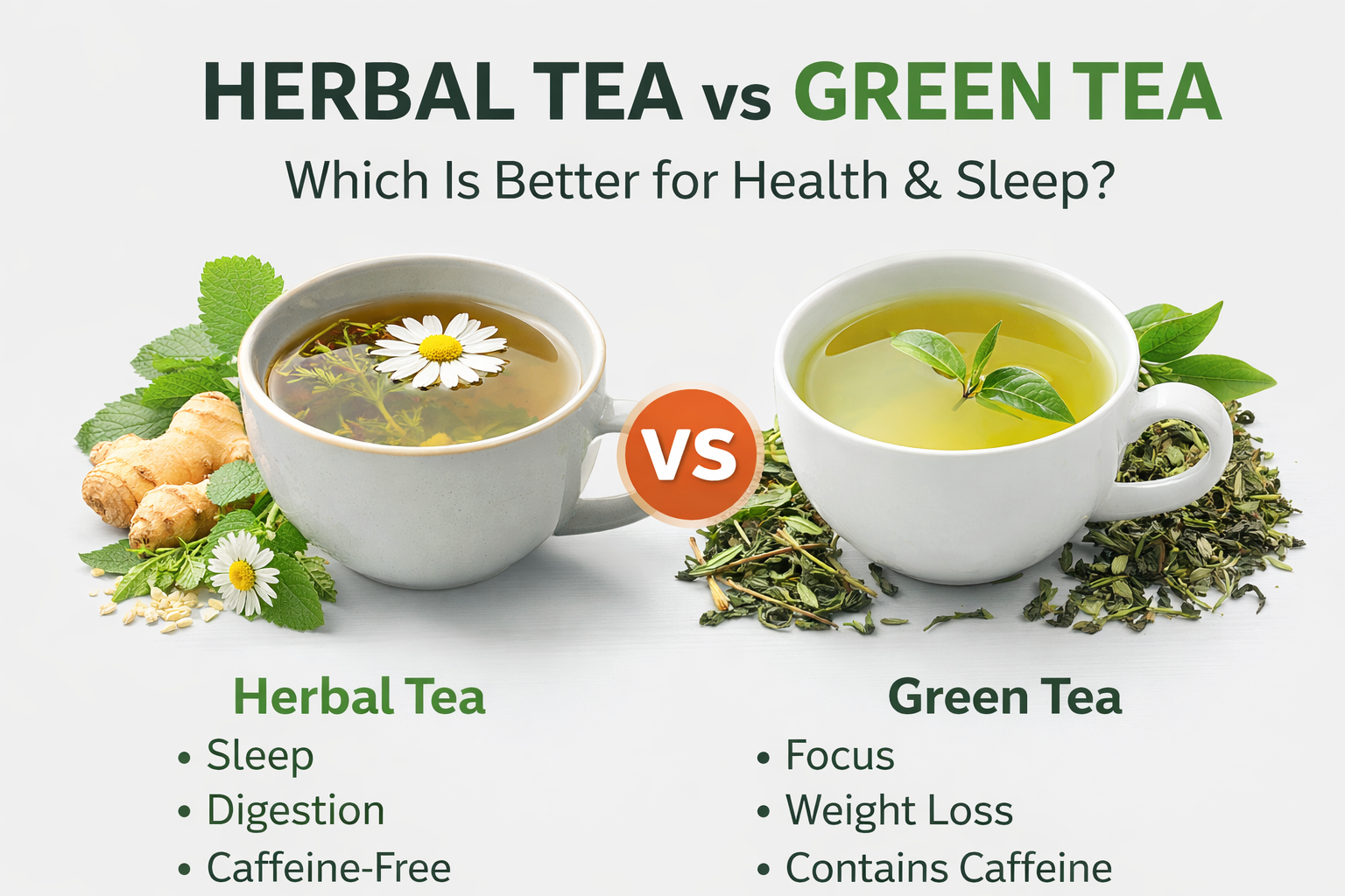Herbal Tea vs Green Tea: Which Is Better for You? (Honest Guide)